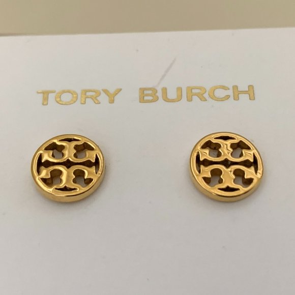 Tory Burch Jewelry - Tory Burch Gold Logo Stud Earrings
